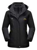 3-in-1 Waterproof Winter Coat, Fleece Lined,Two-Piece Suit, Hooded Ski & Hiking Jacket